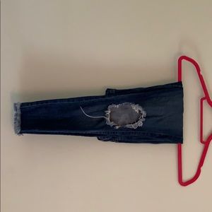 Ripped and Frayed Bottom Jeans